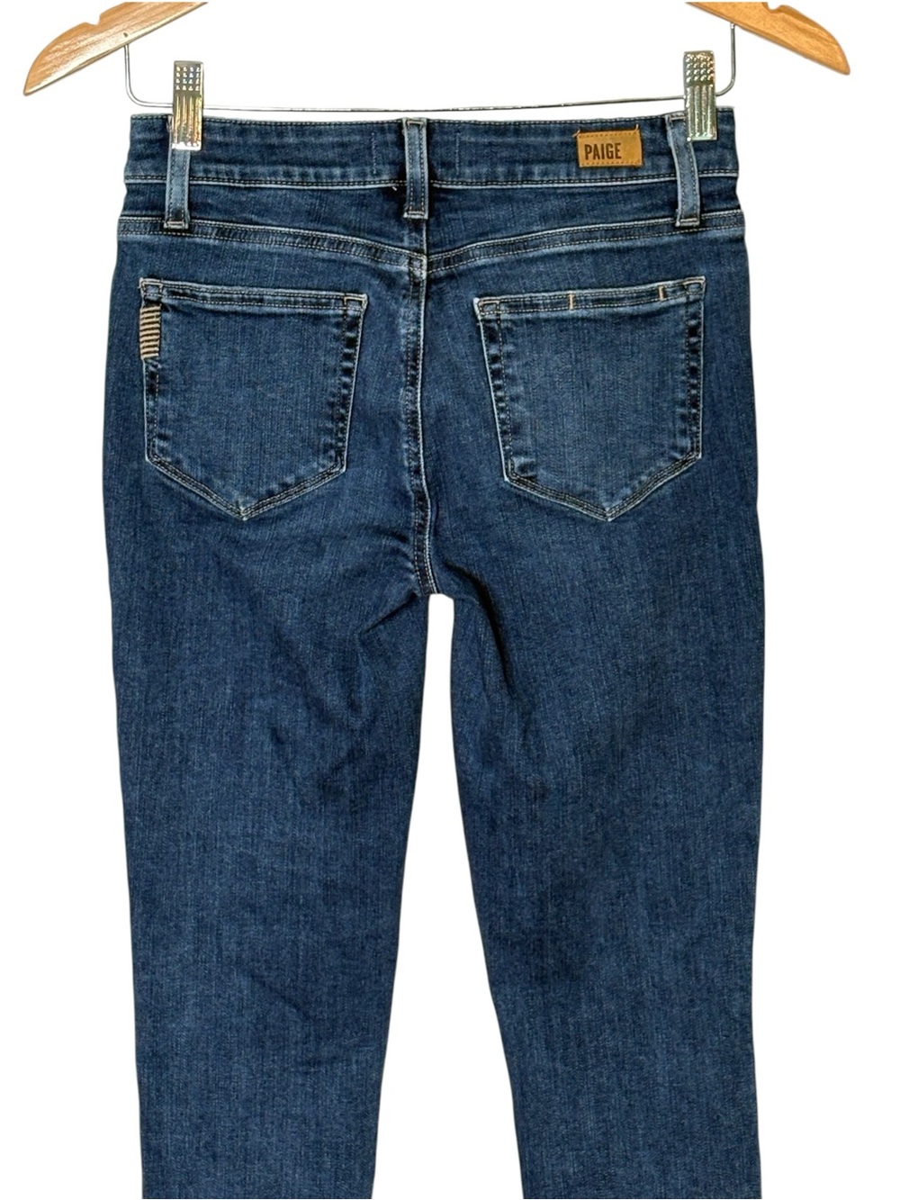 PAIGE Skyline Ankle Peg Ackley Distressed Raw Hem Jeans Size 26 - Picture 4 of 11